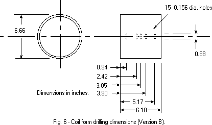 Coil form drilling dimensions