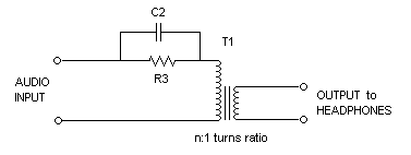Schematic of Output transformer with RC series Element.